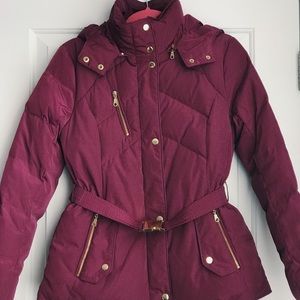 Purple Cole Haan Puffer Coat, size Medium
